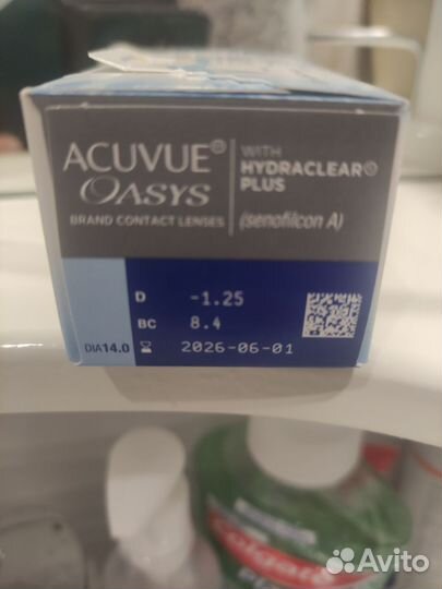 Линзы контактные acuvue oasys 1,25