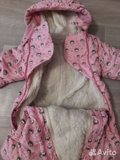 Конверт комбинезон для девочки зимний