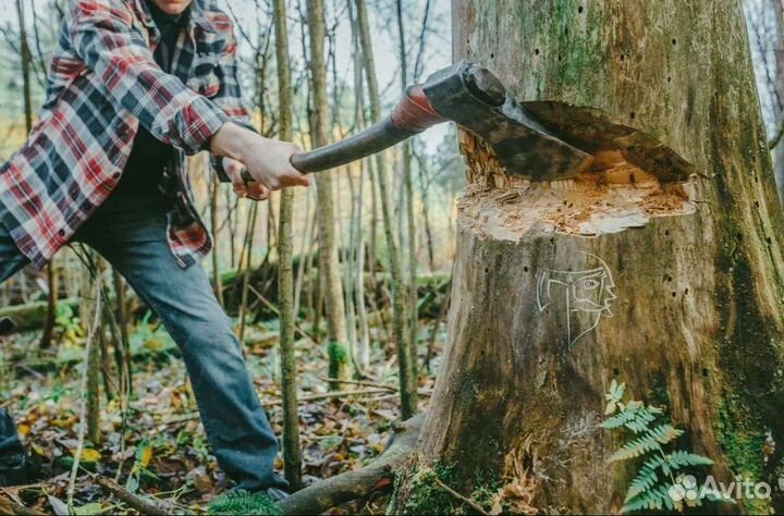 Кованый топор Колун валочный