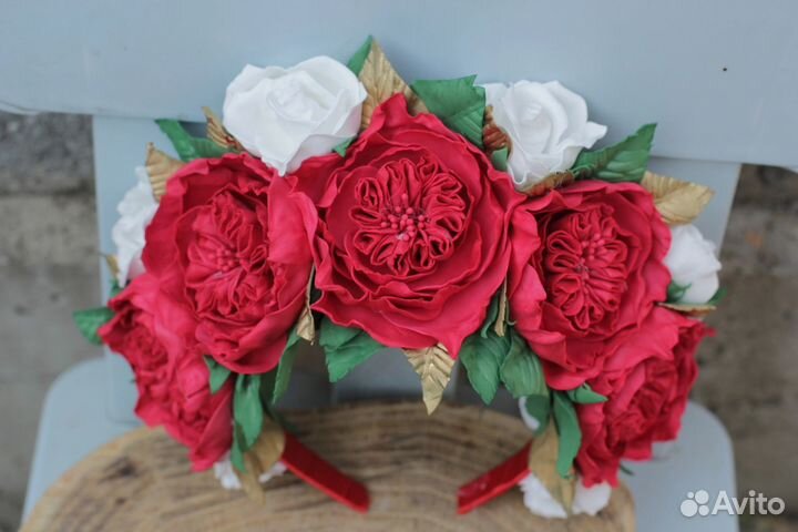 Ободок на хэллоуин с цветами