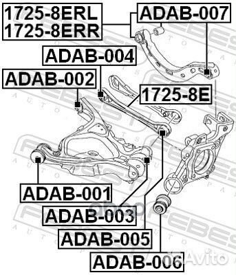 Сайлентблок задн поперечн рычага mazda 3 BM