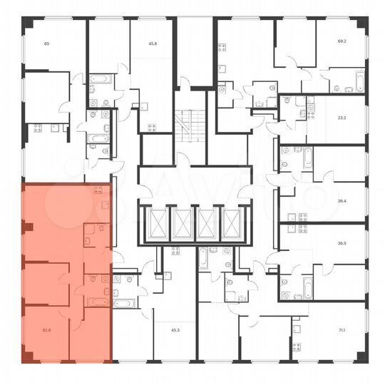3-к. квартира, 82,8 м², 9/21 эт.