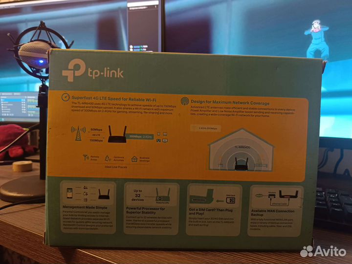 Wifi роутер 4g модем tp link 300mbps