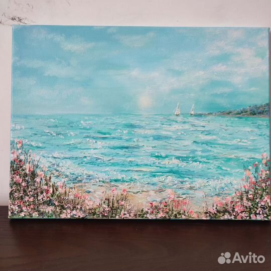 Картина маслом на холсте морской пейзаж