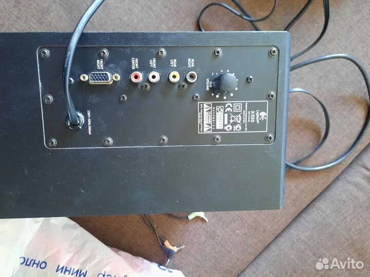 Колонки 5.1 logitech x 530 с сабвуфером