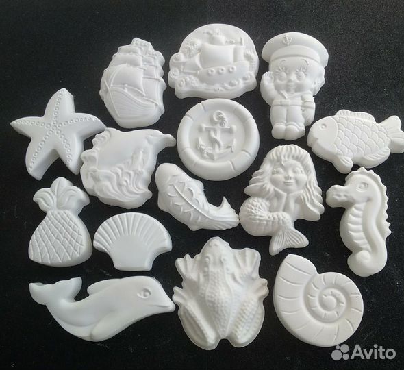 Гипсовые раскраски.Морские Обитатели