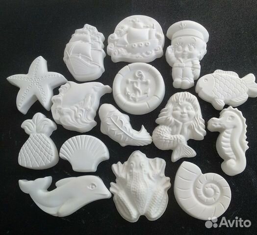 Гипсовые раскраски.Морские Обитатели