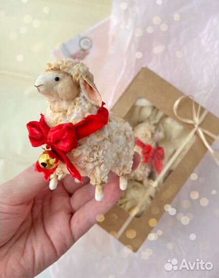 Ватная елочная игрушка 