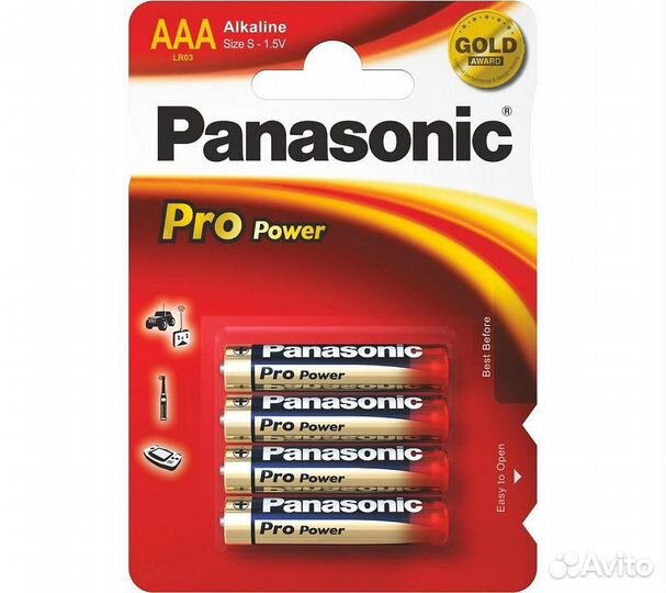 Батарейки Panasonic LR03XEG/4BP RU AAA щелочные Pr