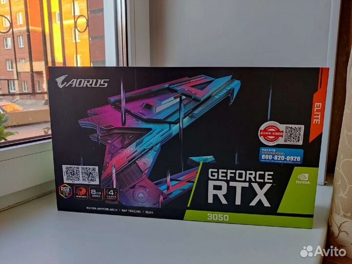 Видеокарта RTX 3050 Aorus Elite