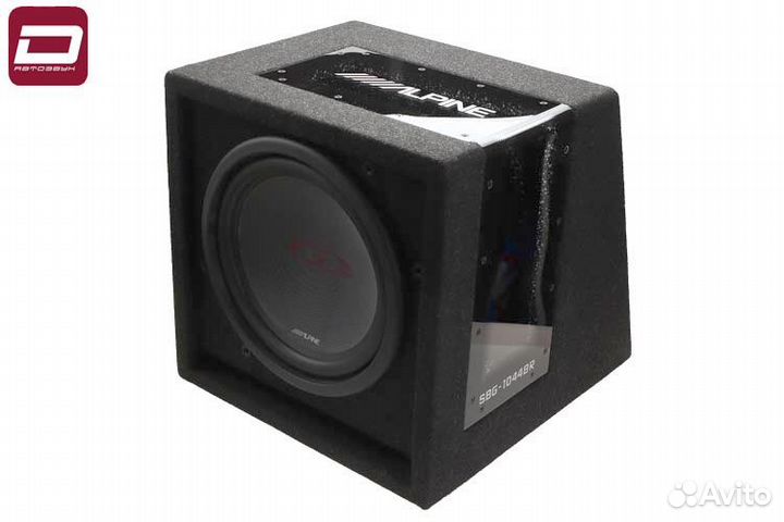 Alpine SBG-1044BR сабвуфер 25см в корпусе с фазои