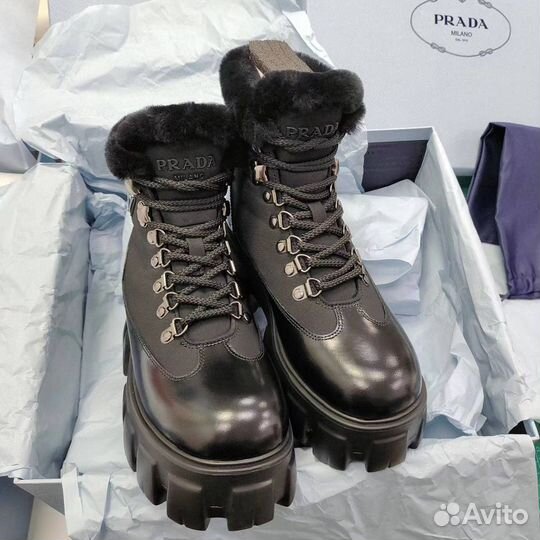 Ботинки зимние prada 36,39,40,41 премиум