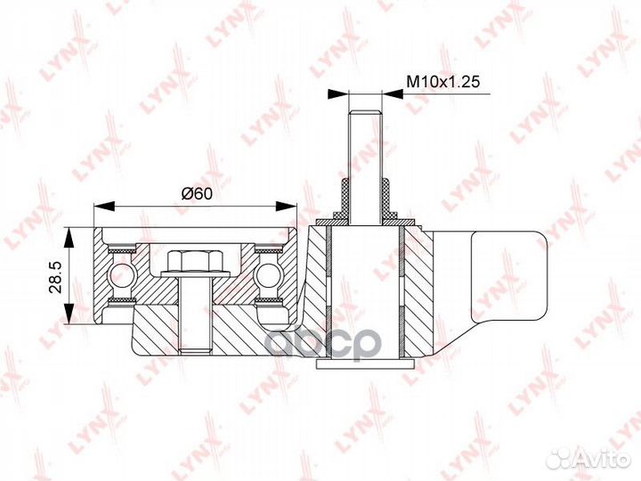 Натяжитель ремня грм mitsubishi L200 2.5 DI-D 0