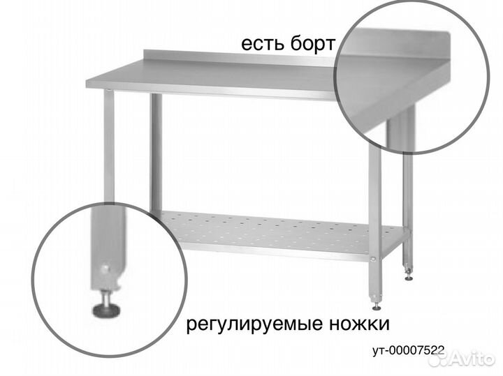 Стол из нержавейки новый 800х700х860