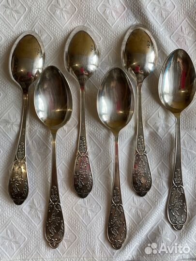 Новый подарочный набор мельхиоровых ложек СССР