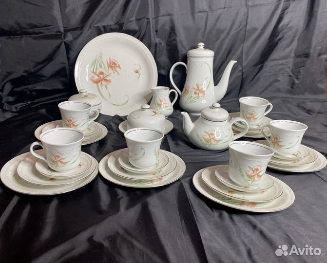 Кольдиц гдр Полный Чайный Кофейный Сервиз