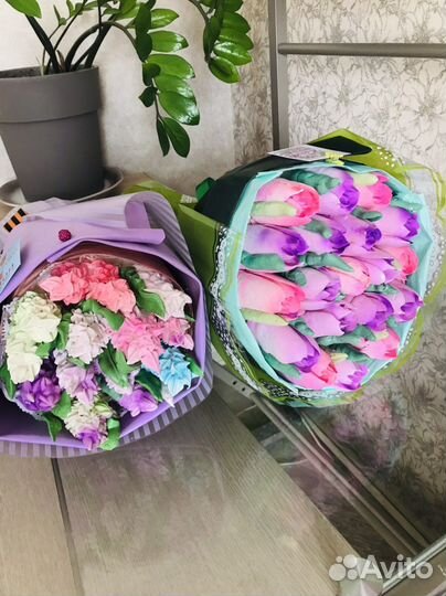 Цветы из зефира