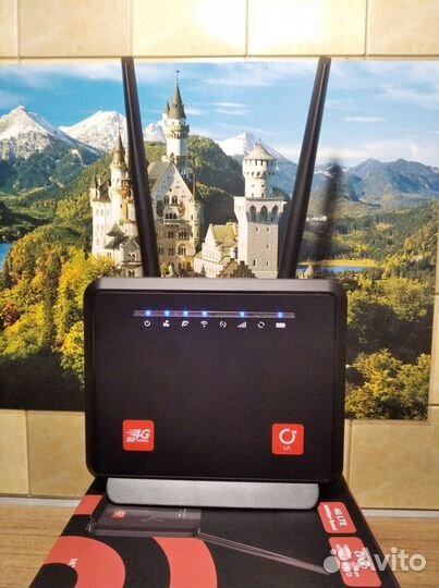 Модем 4G c WiFi акб и ант в дом/магазин, беззлимит