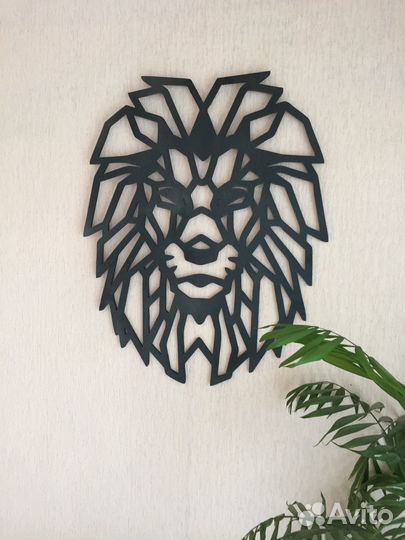 Панно «лев символ силы» с подсветкой