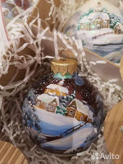 Елочные игрушки шары окружность 25 см