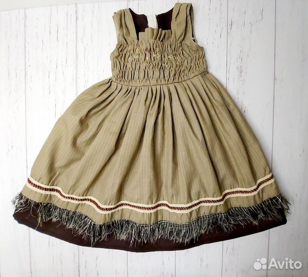 Платье и шляпа для куклы винтаж