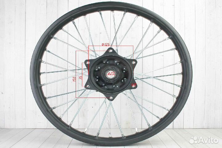 Диск 18 х2,15 заднии CRF250 эндуро стальнои