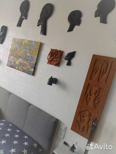 Панно барельеф Бали, дерево маска картина на стену