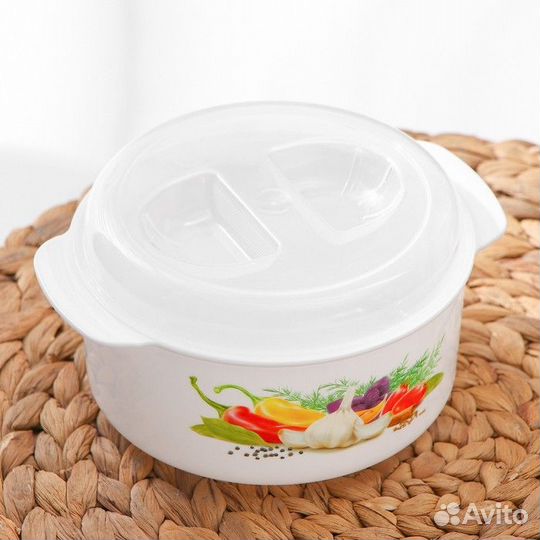 Кастрюля для свч-печи, 0,7 л, цвет микс