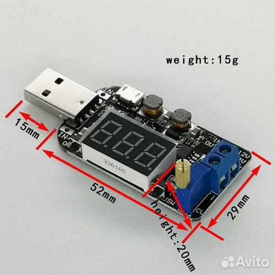 Преобразователь ET USB3.5-12V to 1.2V-24V-LED