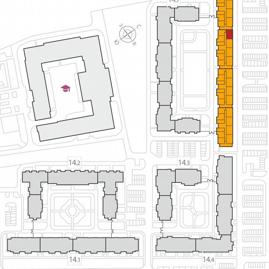 2-к. квартира, 59,4 м², 2/8 эт.