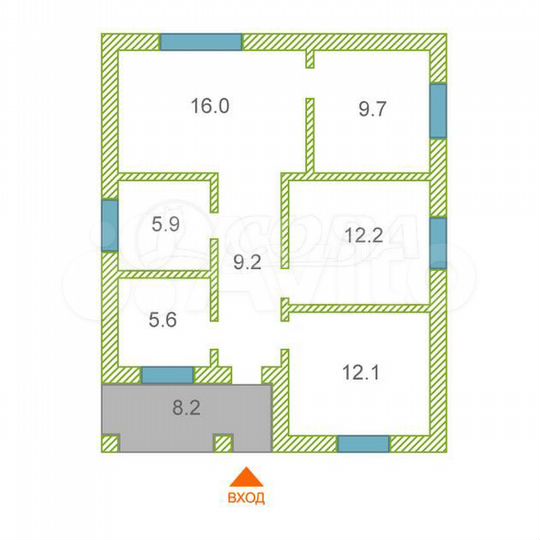 Дом 79 м² на участке 7 сот.