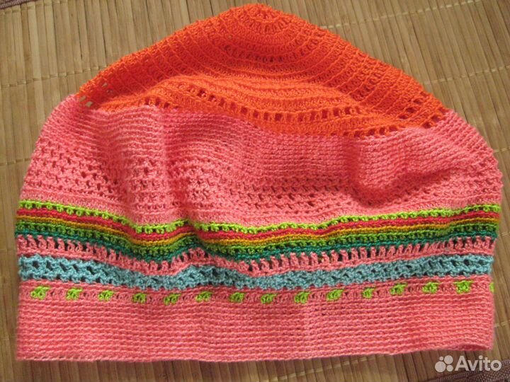 Хлопковая новая вязаная шапочка. Этника, бохо