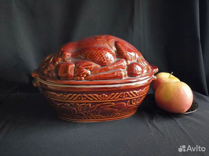 Форма для запекания керамическая утятница СССР 2 л