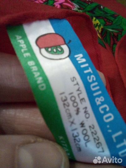 Чистошерстяная шаль производства Японии