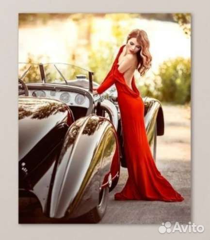 Алмазная мозаика на подрамнике 40*50 Автомобиль