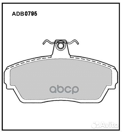 ADB0795 колодки тормозные дисковые передние GA