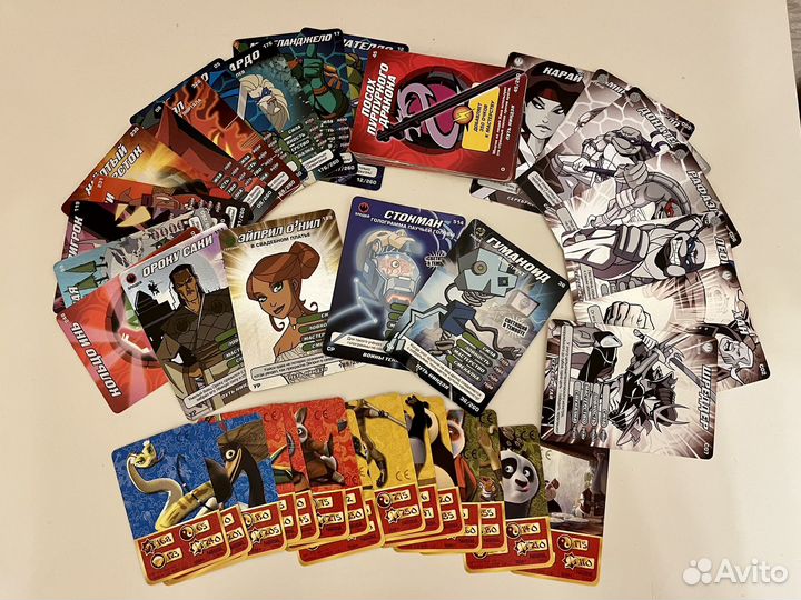 Карточки черепашки ниндзя кунг-фу панда (36 +16)