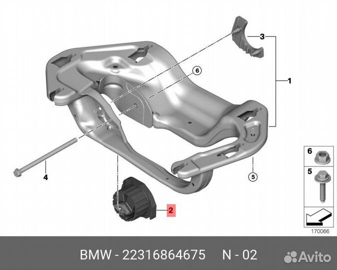 Опора кпп BMW 5-серия E70 (2007 )