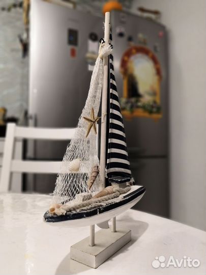 Корабль коллекционный с ракушками