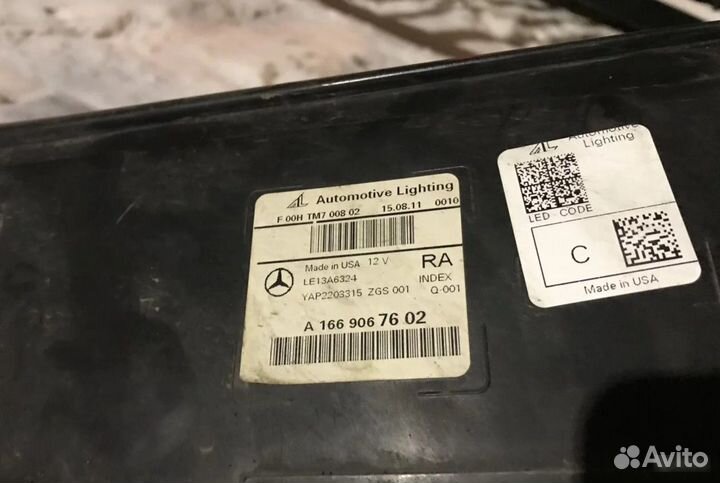 Фара правая Мерседес Бенс мл W166