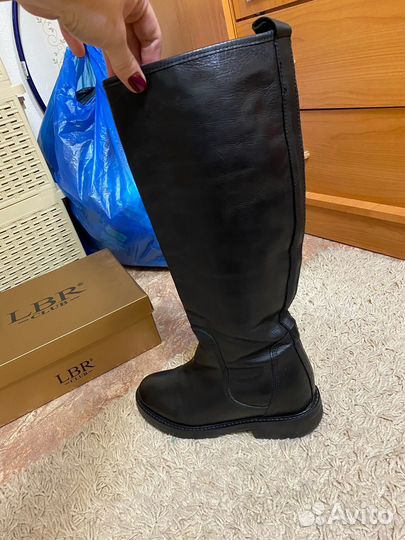 Сапоги mango натуральная кожа 38