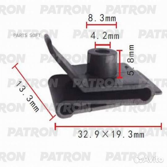 Patron P37-0020 Клипса пластмассовая