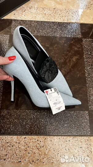 Туфли джинсовые zara 39