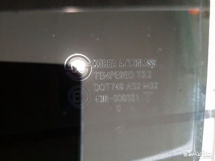 Стекло двери заднее левое Hyundai Solaris