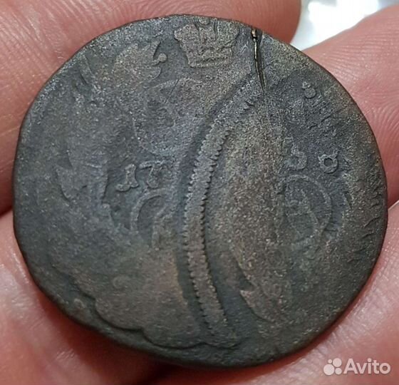 Две копейки 1758 двойной удар