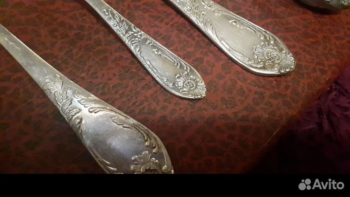 Набор столовых приборов мельхиор СССР зиш