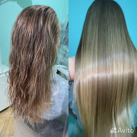 Кератиновое выпрямление волос,нанопластика