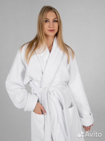 Новый белый махровый халат, все размеры