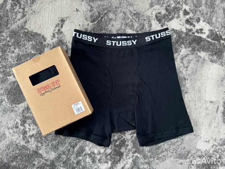 Трусы Stussy Boxer Briefs «White, Black and Grey»