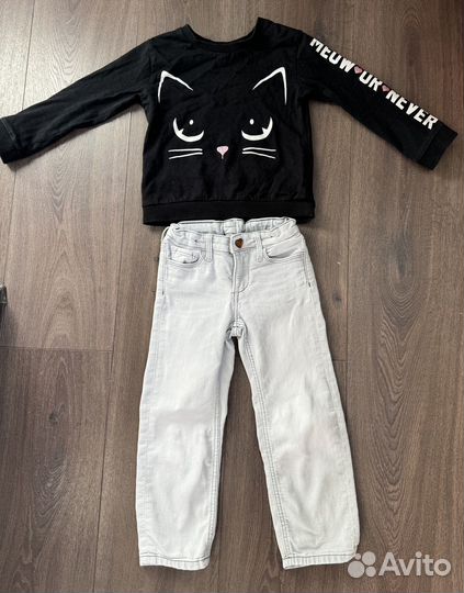 Джинсы hm+ свитшот